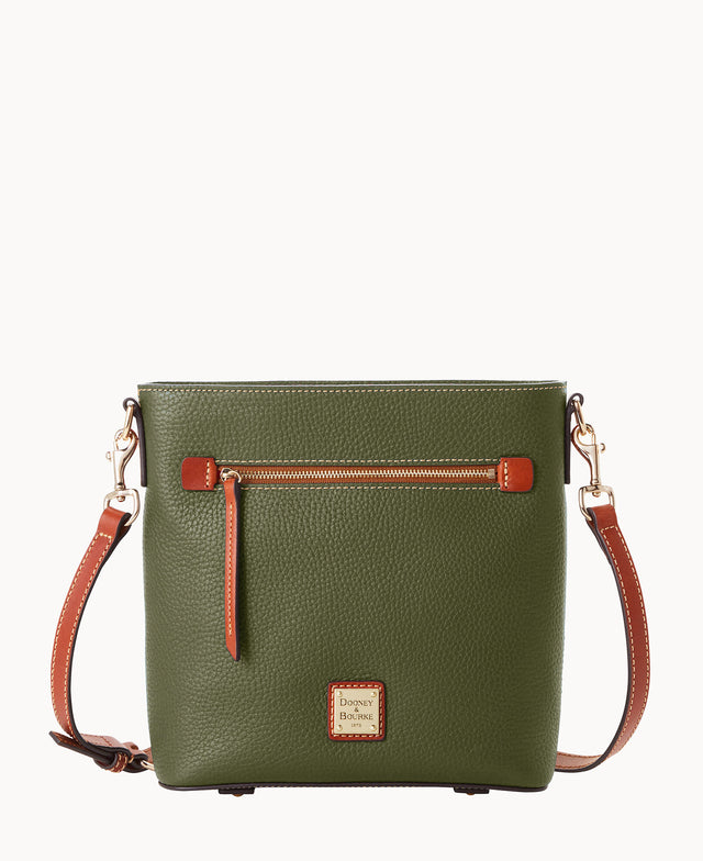 Pebble Grain Zip Crossbody