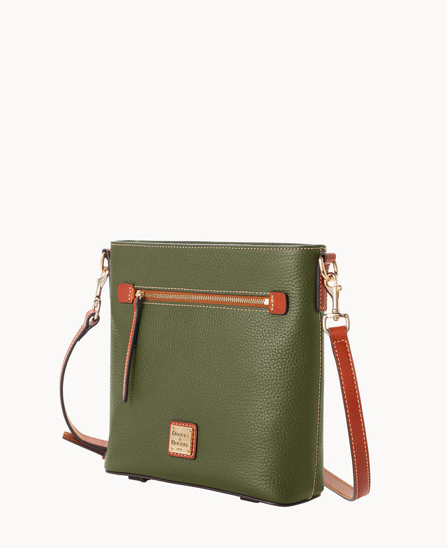 Pebble Grain Zip Crossbody