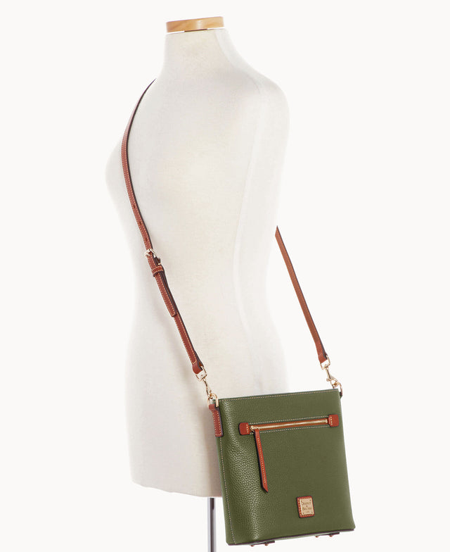 Pebble Grain Zip Crossbody