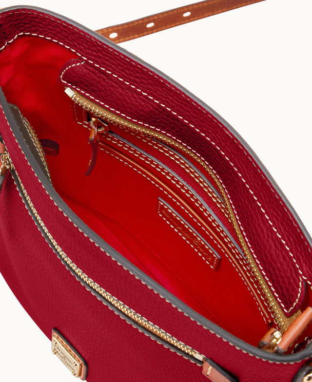 Pebble Grain Zip Crossbody