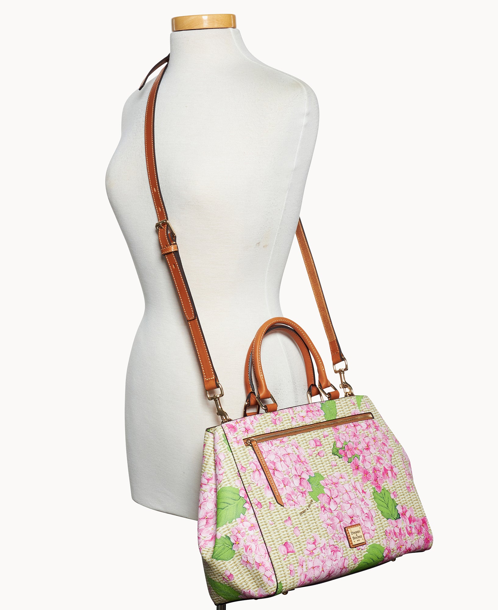 Hydrangea Basketweave Zip Satchel – ILoveDooney