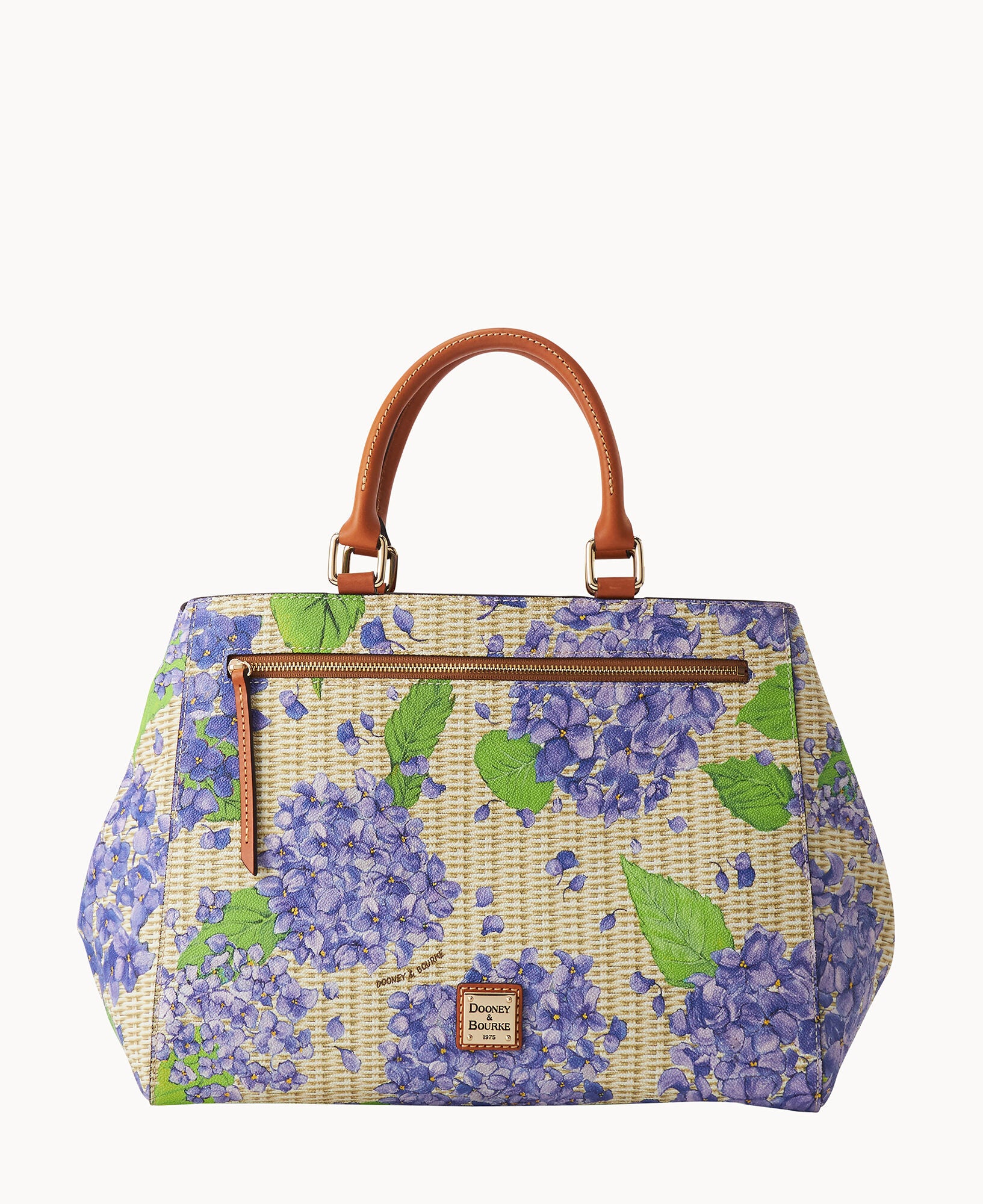 Hydrangea Basketweave Zip Satchel – ILoveDooney