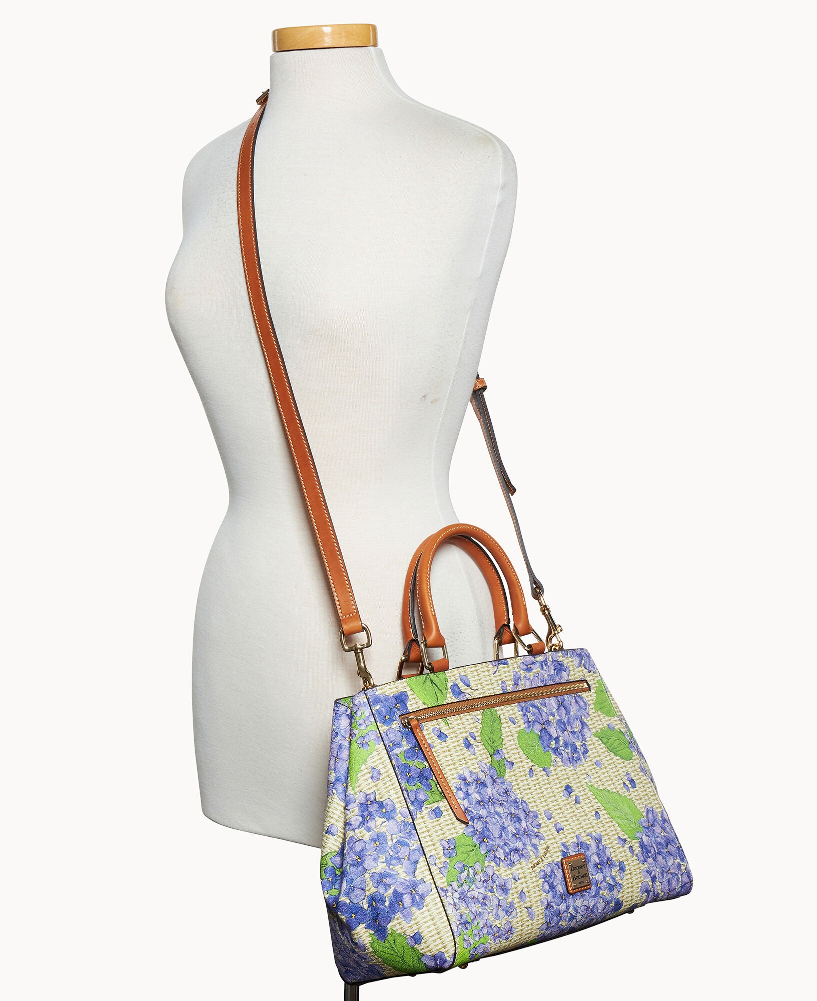Hydrangea Basketweave Zip Satchel – ILoveDooney