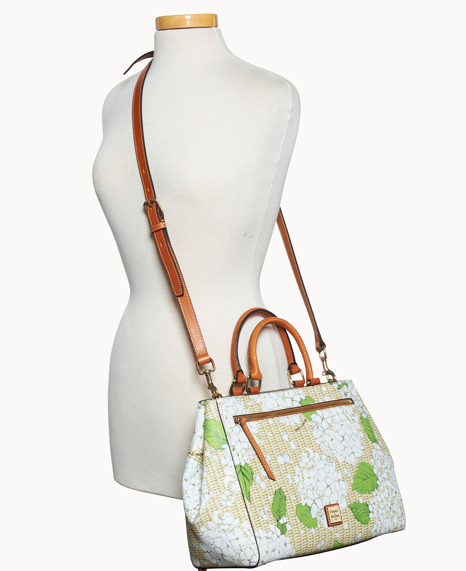 Hydrangea Basketweave Zip Satchel – ILoveDooney
