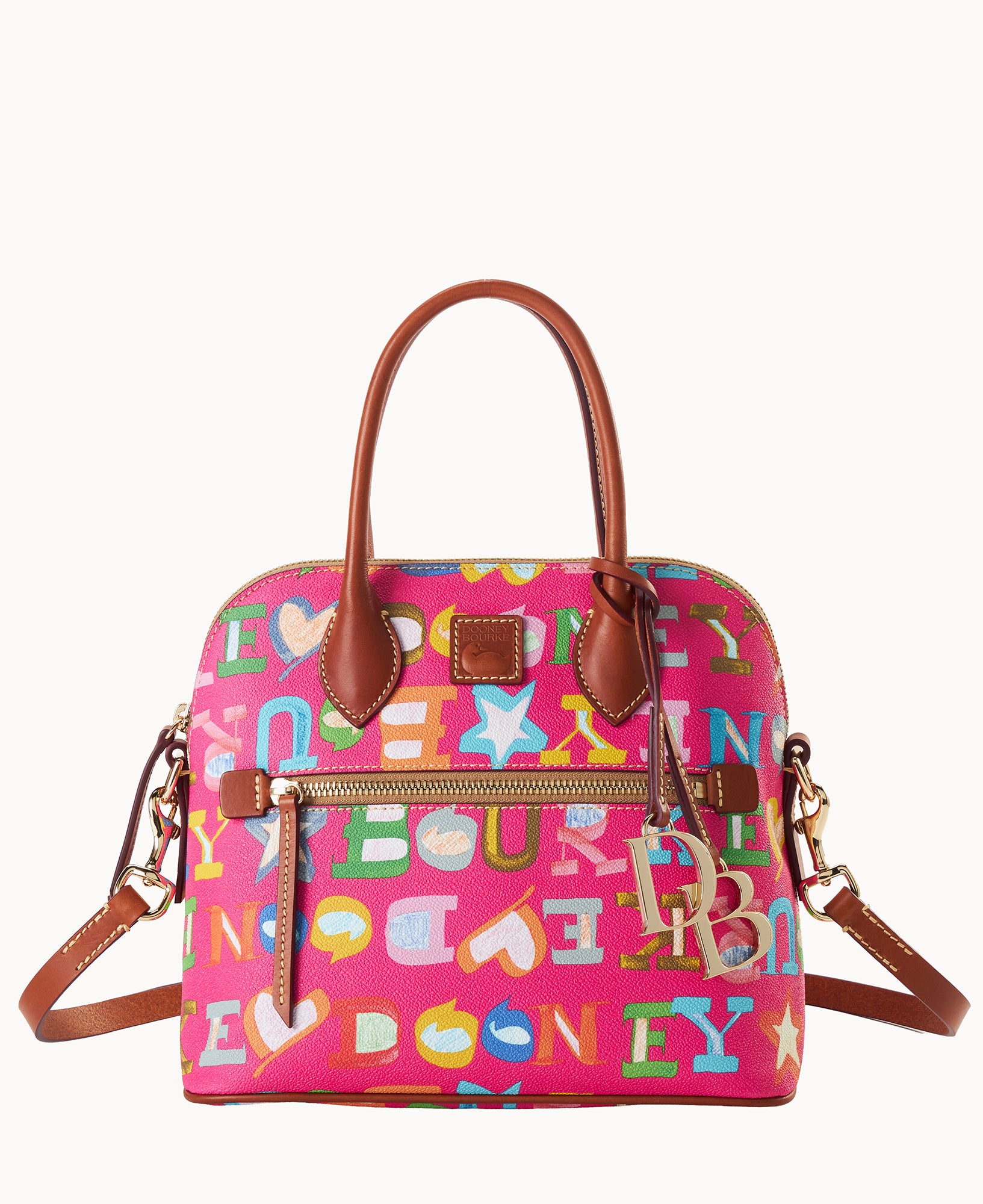 Doodle II Coated Cotton Domed Satchel – ILoveDooney