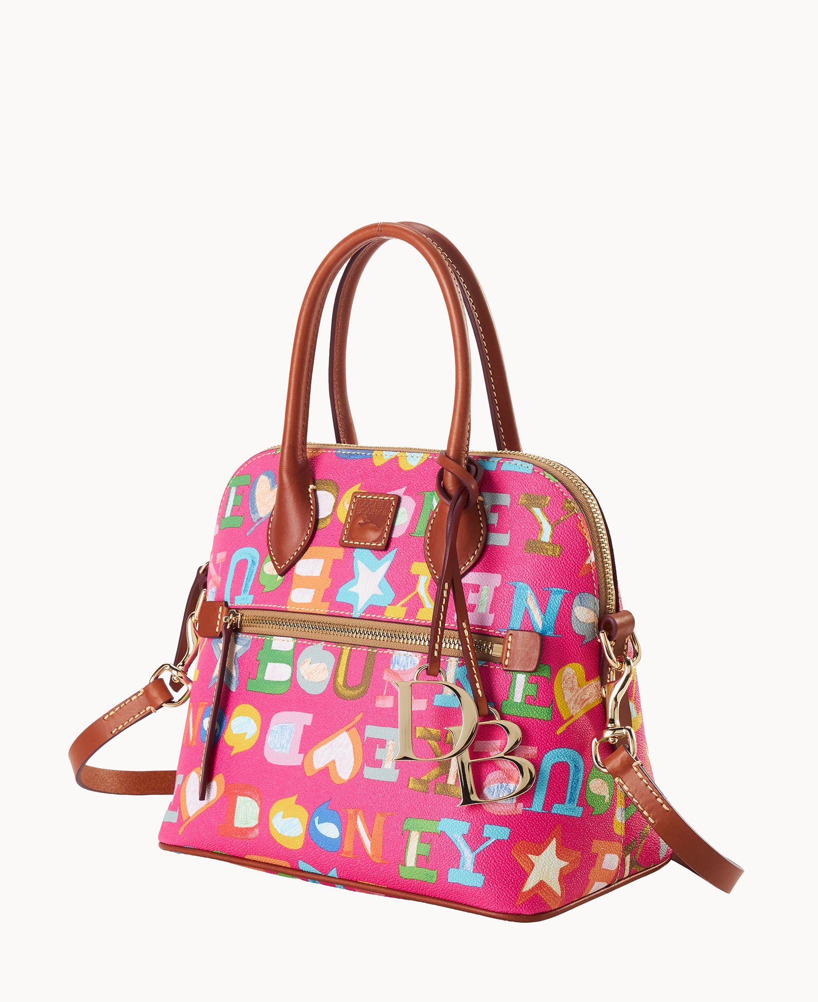 Doodle II Coated Cotton Domed Satchel – ILoveDooney
