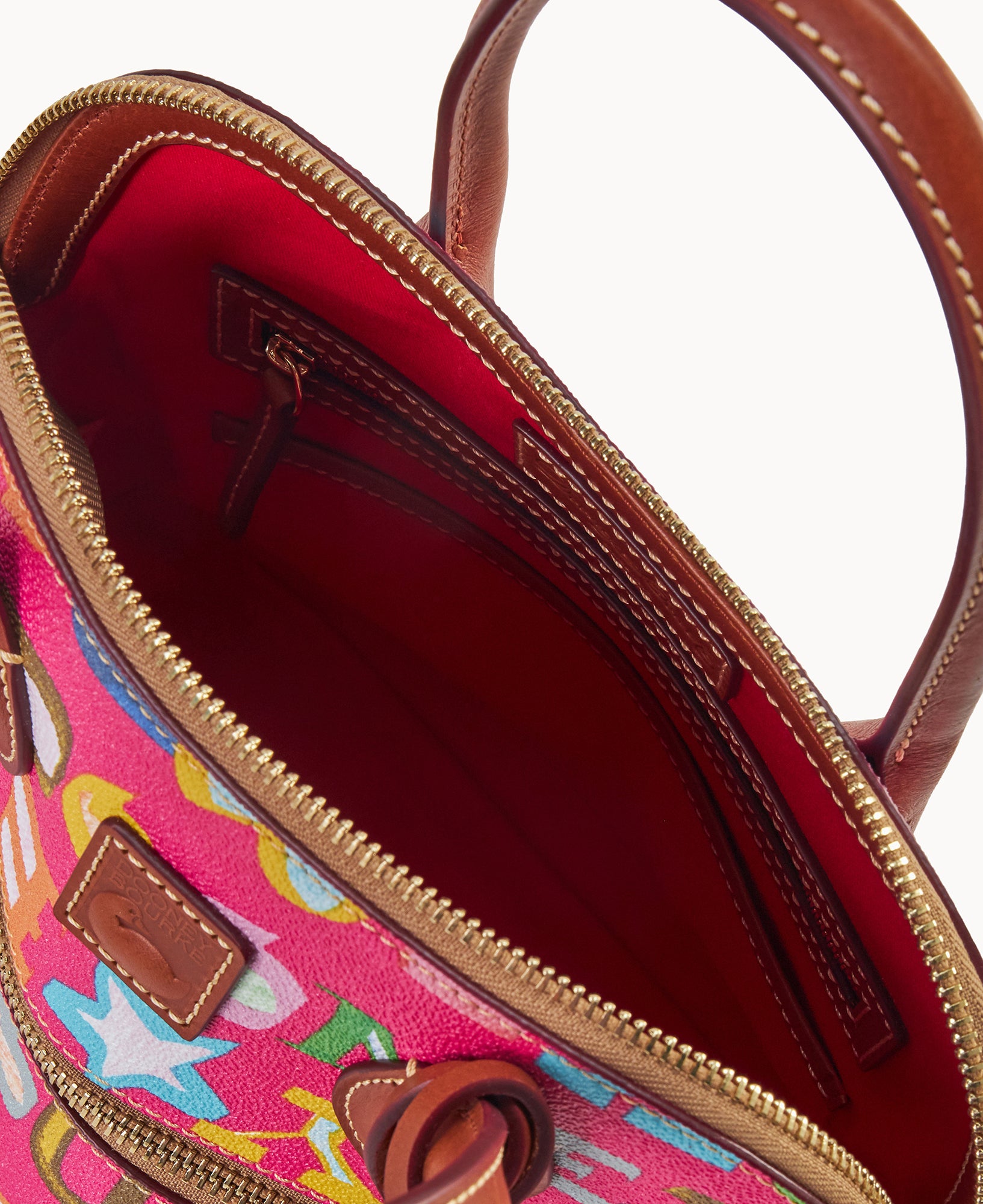 Doodle II Coated Cotton Domed Satchel – ILoveDooney