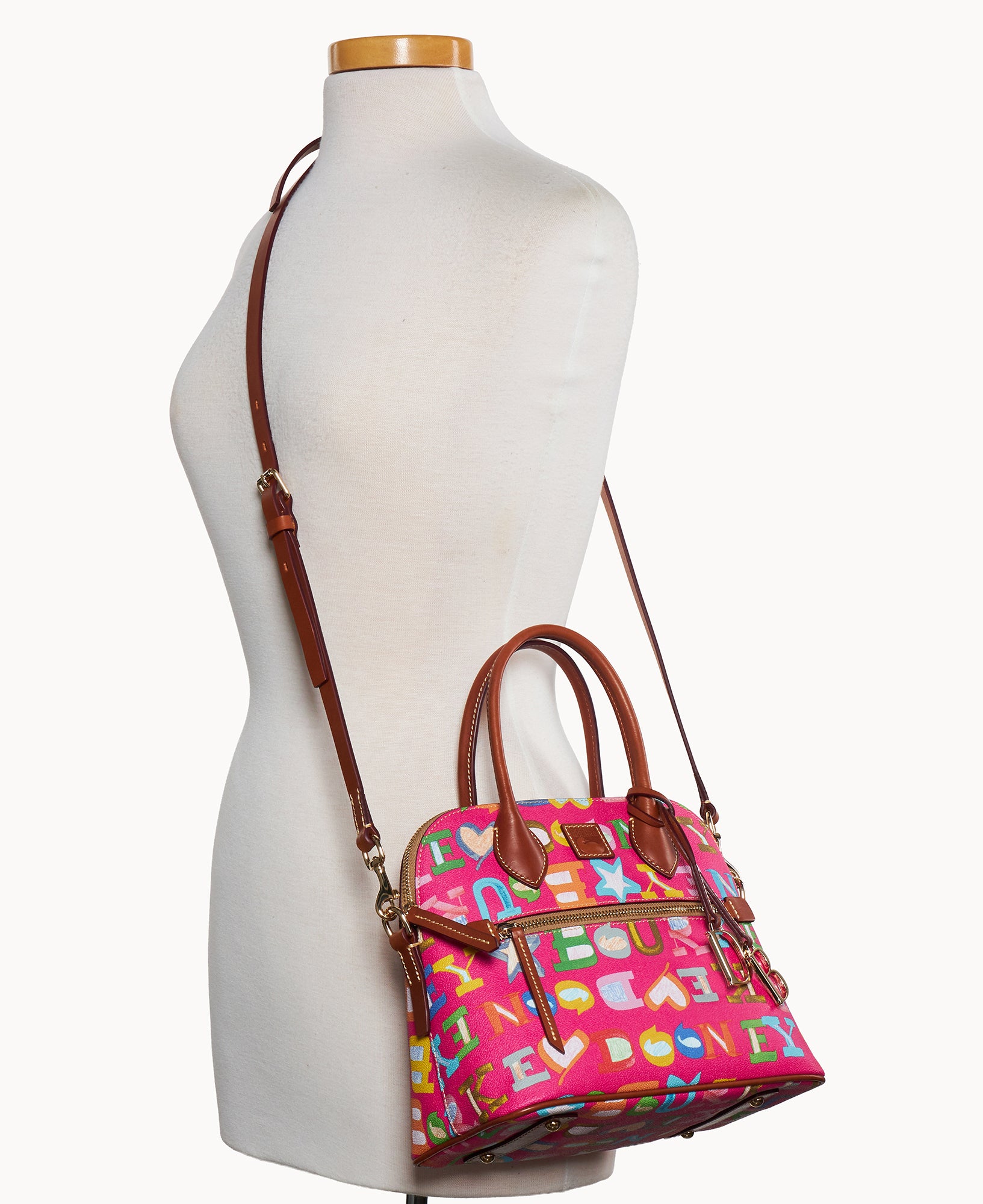 Doodle II Coated Cotton Domed Satchel – ILoveDooney