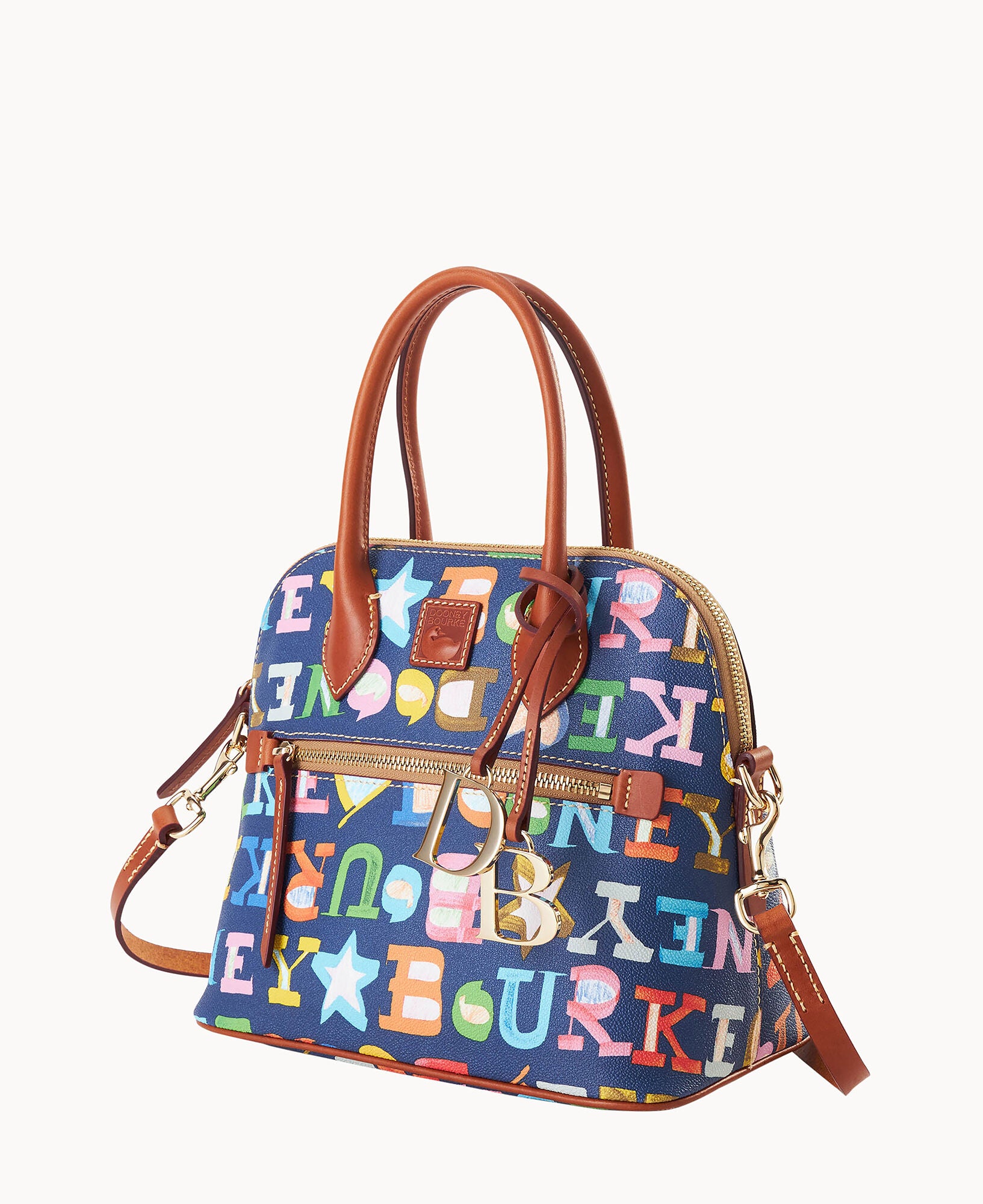 Doodle II Coated Cotton Domed Satchel – ILoveDooney