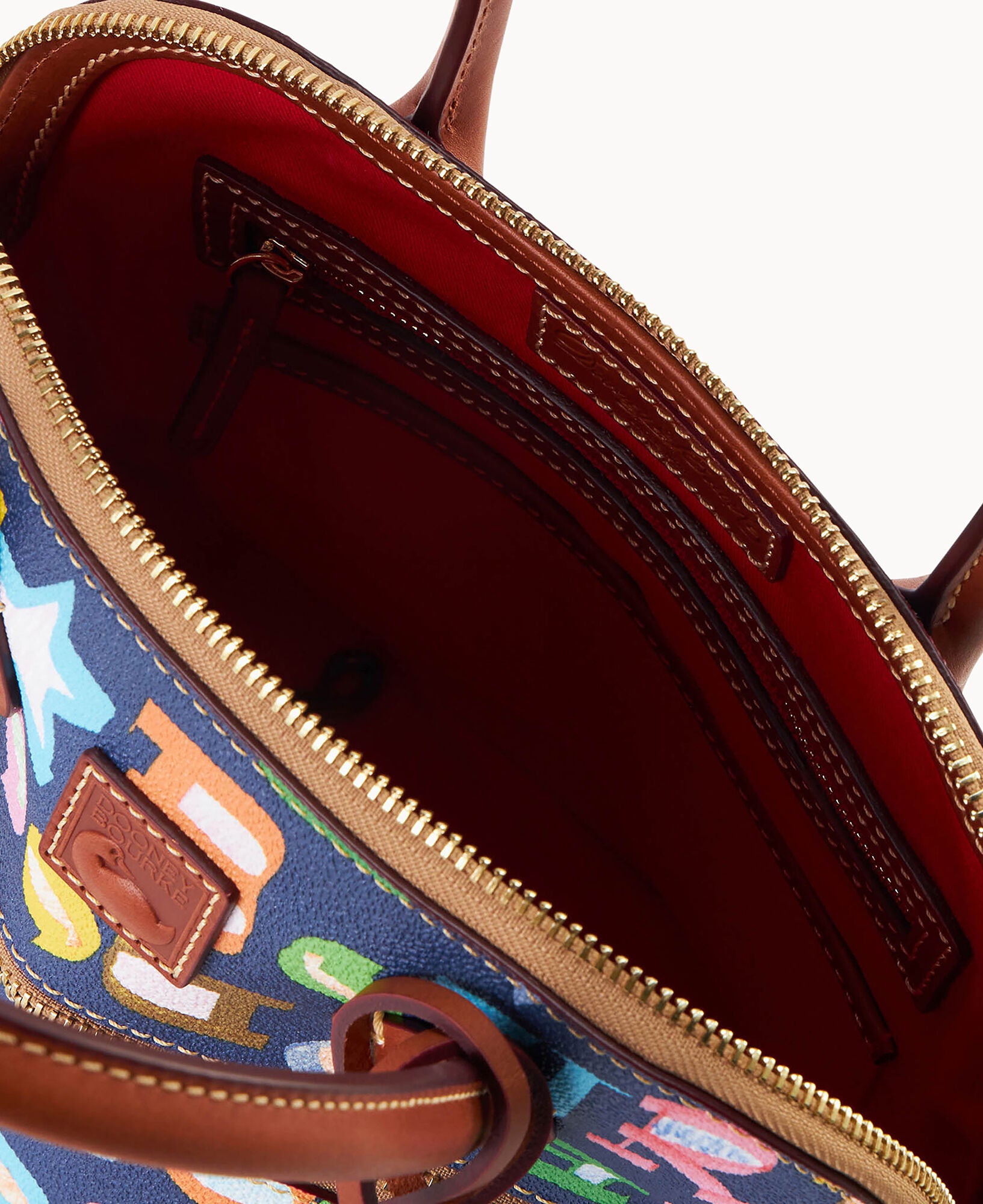 Doodle II Coated Cotton Domed Satchel – ILoveDooney