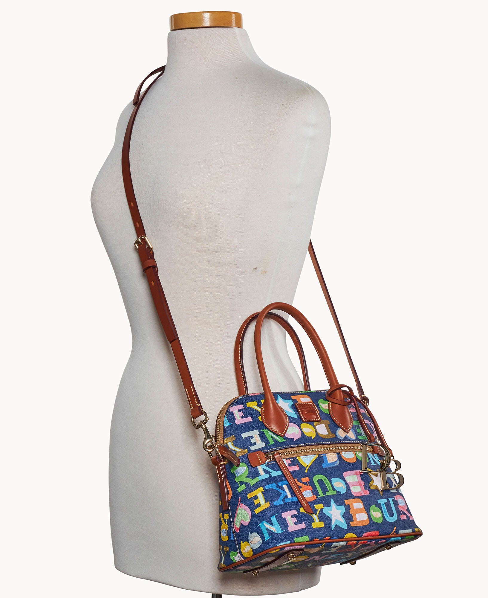 Doodle II Coated Cotton Domed Satchel – ILoveDooney
