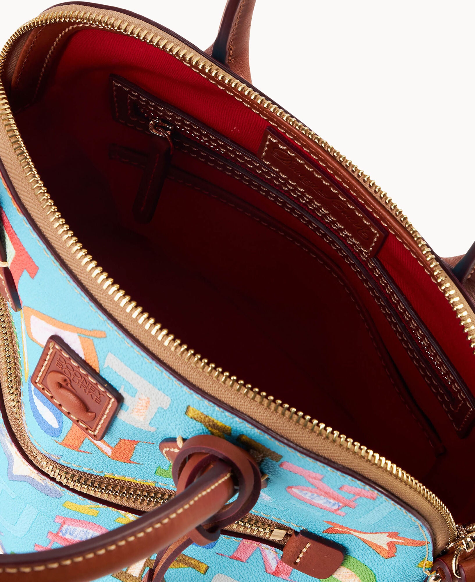 Doodle II Coated Cotton Domed Satchel – ILoveDooney
