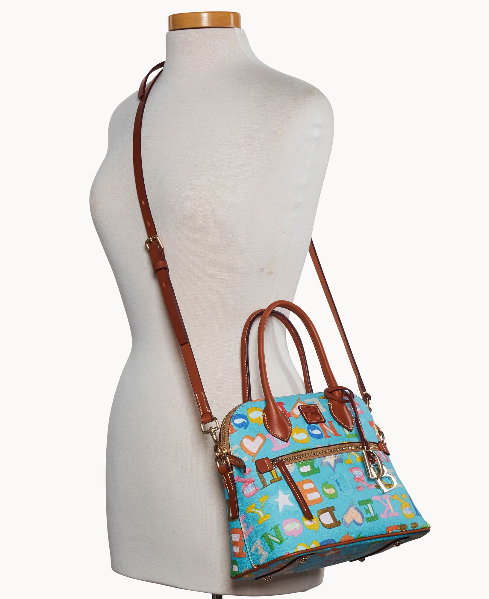 Doodle II Coated Cotton Domed Satchel – ILoveDooney