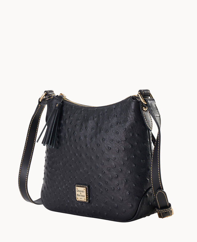 Ostrich Crossbody Hobo