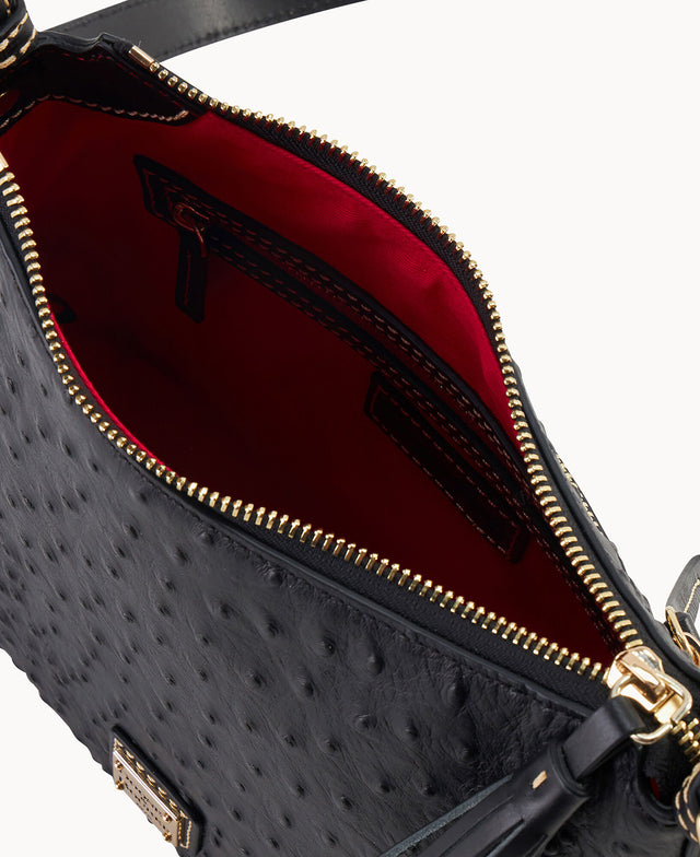 Ostrich Crossbody Hobo