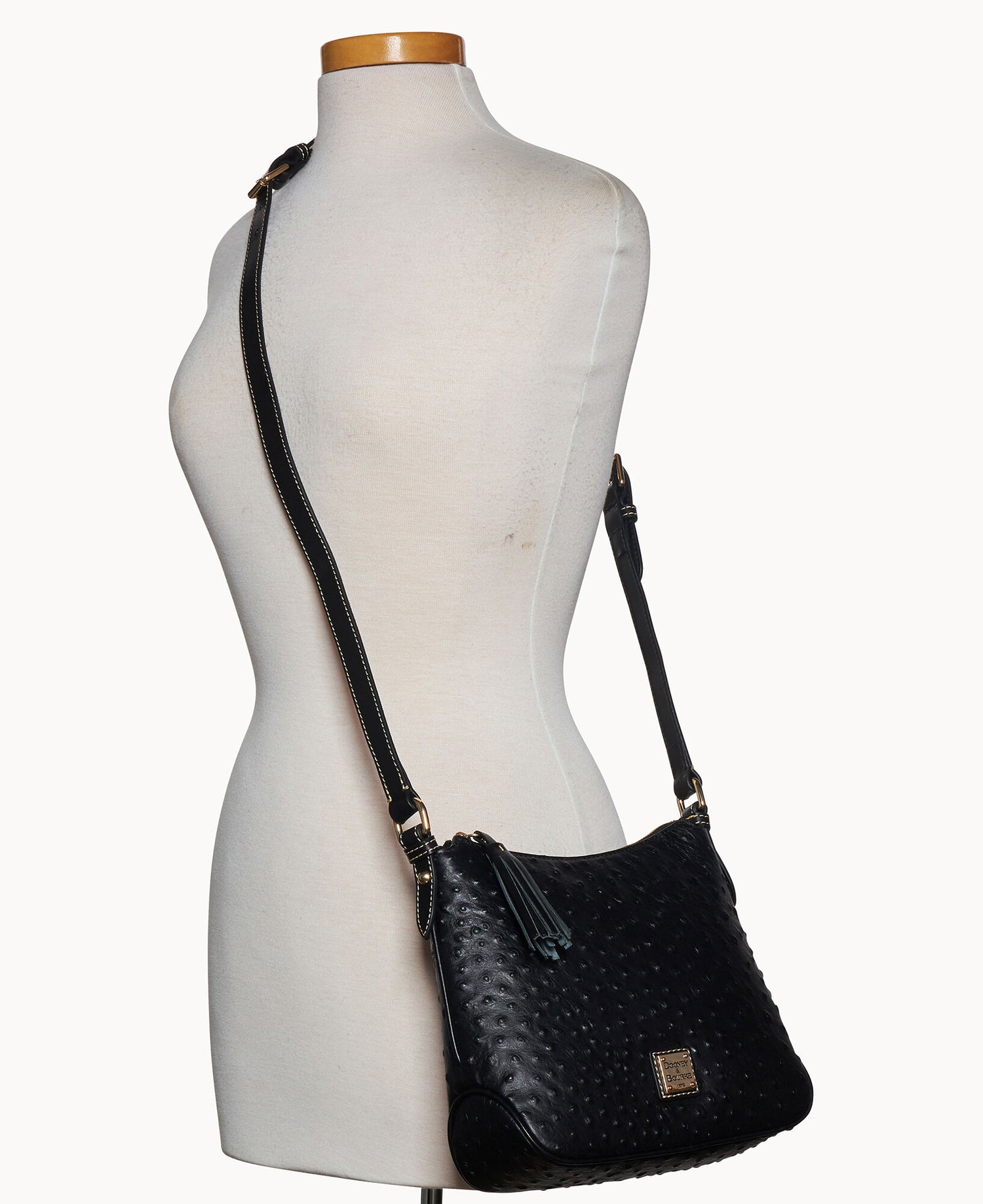 Ostrich Crossbody Hobo