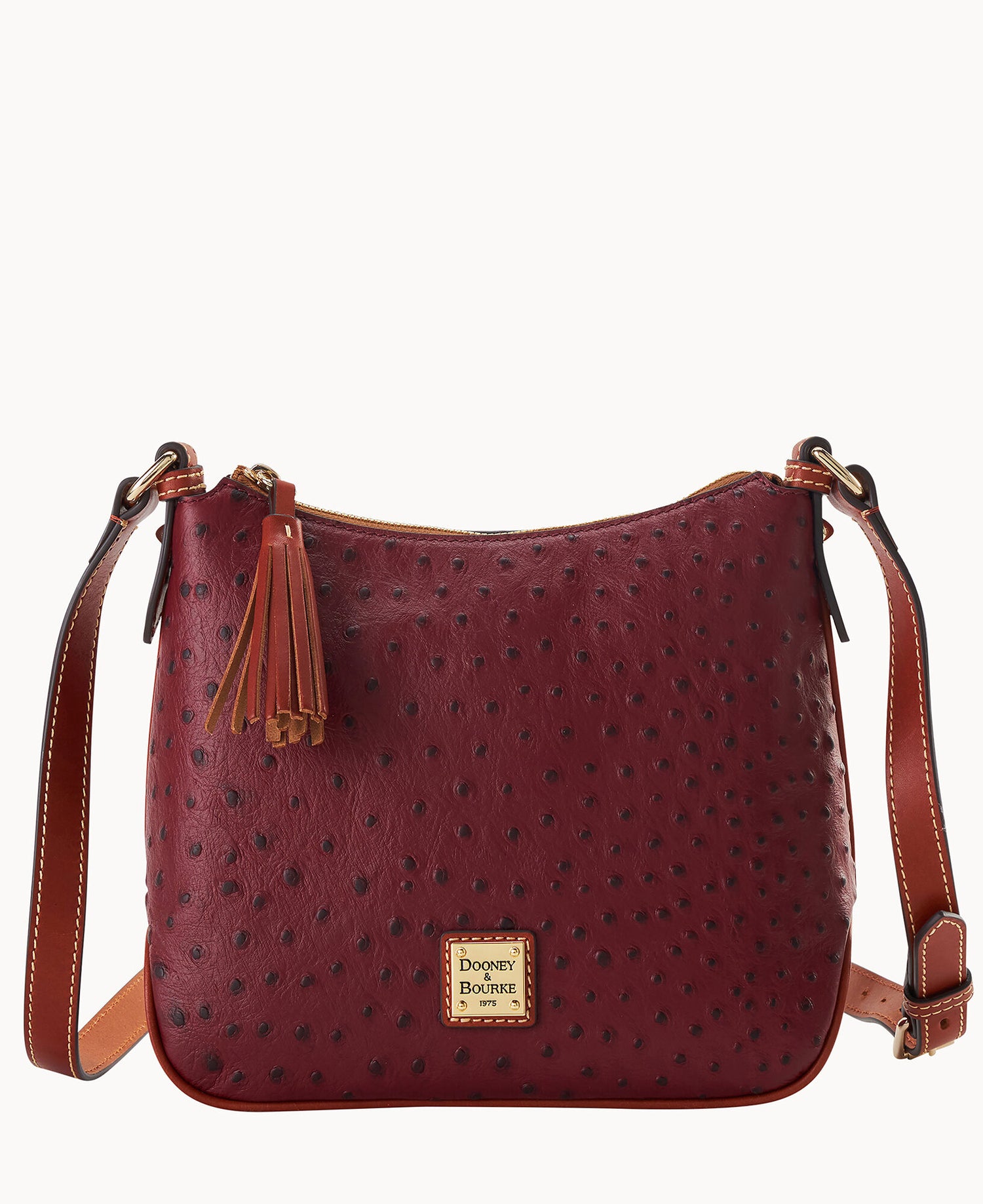 Ostrich Crossbody Hobo