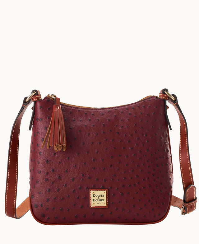 Ostrich Crossbody Hobo
