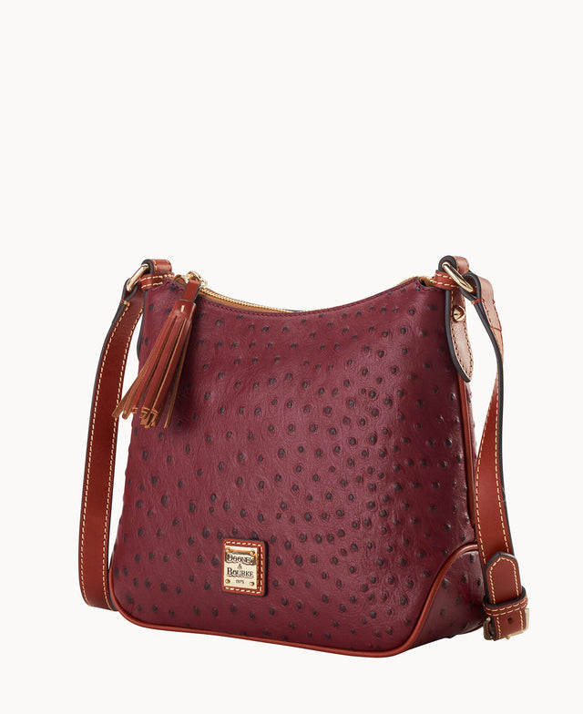 Ostrich Crossbody Hobo