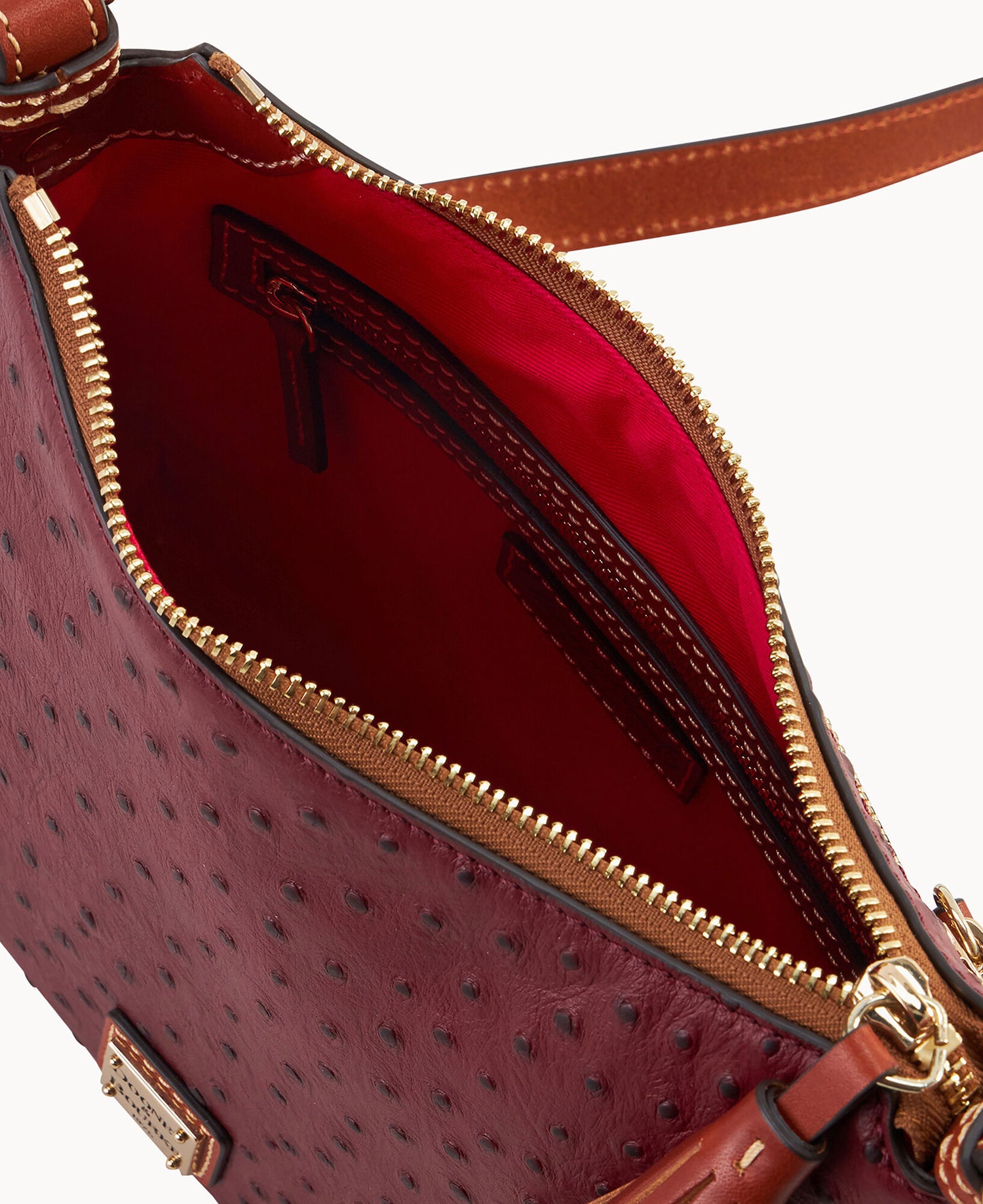Ostrich Crossbody Hobo