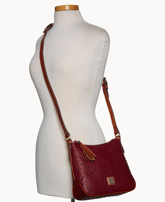 Ostrich Crossbody Hobo