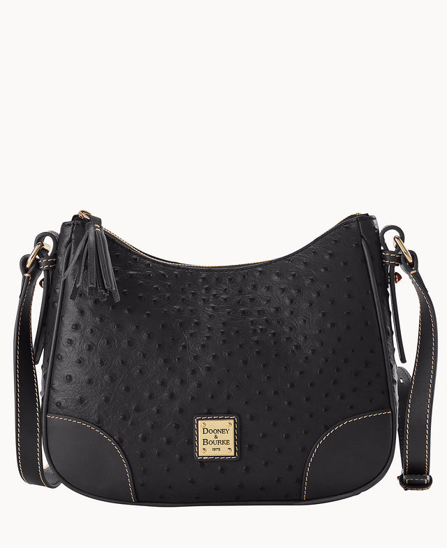 Ostrich Crossbody Hobo
