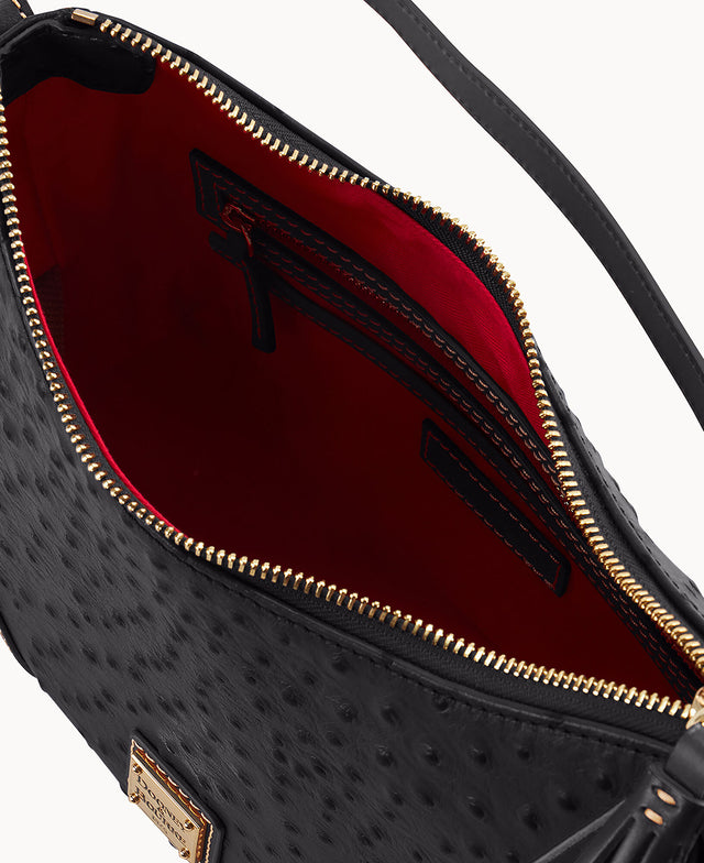 Ostrich Crossbody Hobo