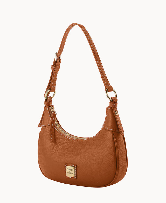 brown leather hobo backpack Dooney & Bourke Women's Lucca Leather Hobo Shoulder Bag in Caramel