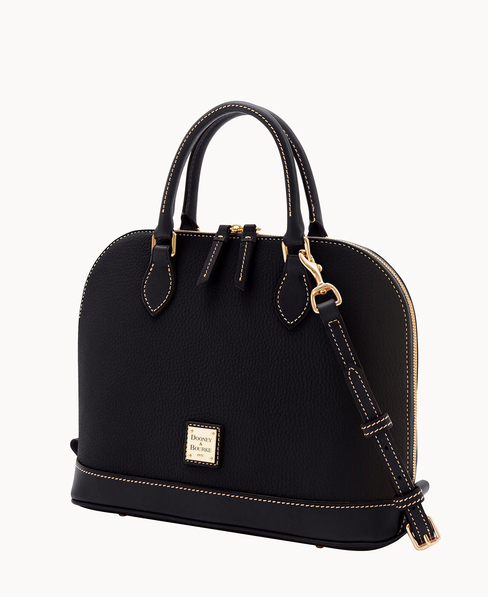 Pebble Grain Zip Zip Satchel – ILoveDooney