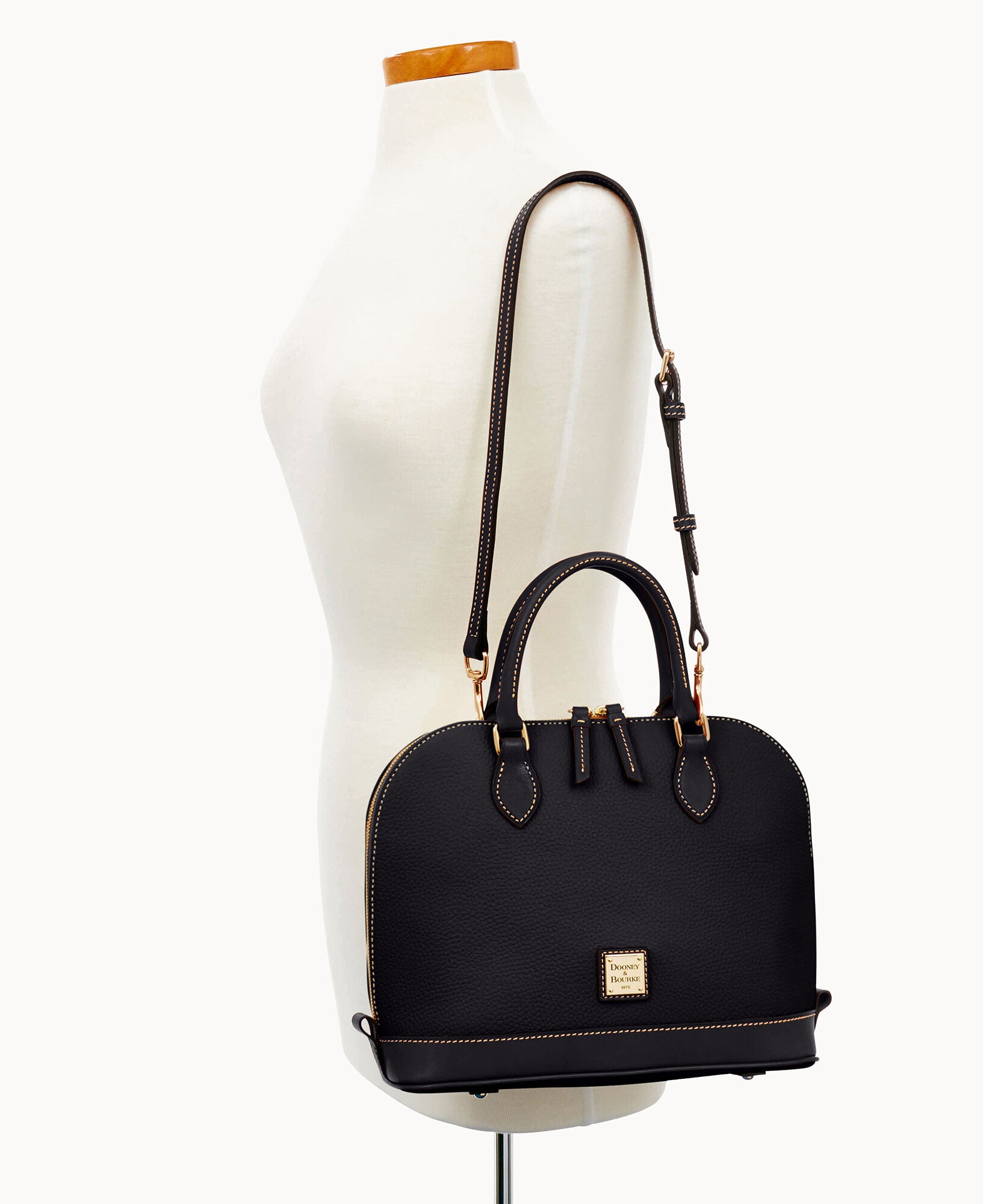 Pebble Grain Zip Zip Satchel – ILoveDooney