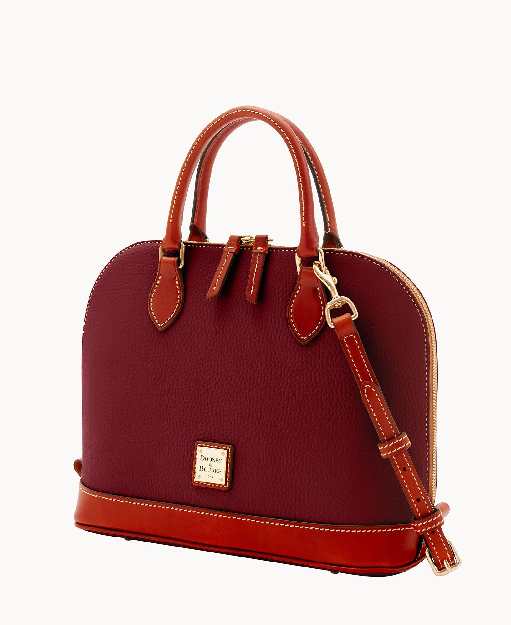 Pebble Grain Zip Zip Satchel – ILoveDooney