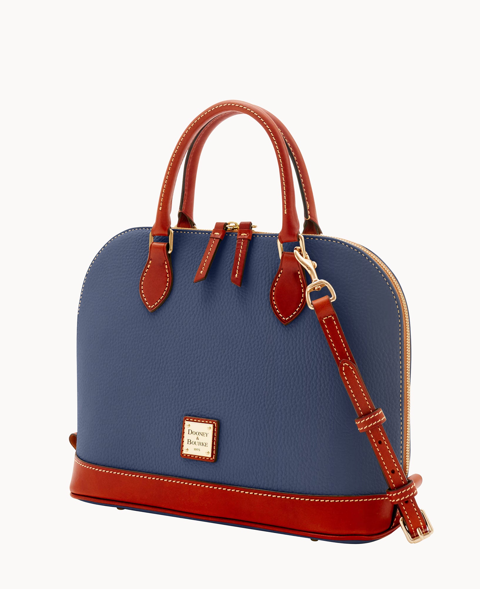 Pebble Grain Zip Zip Satchel – ILoveDooney