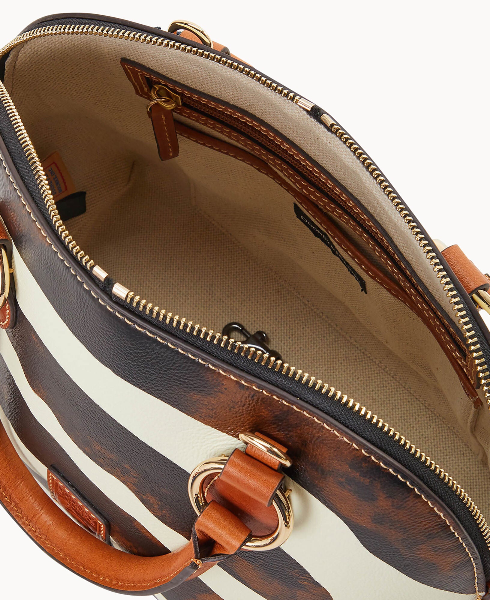 Zebra Leather Domed Satchel – ILoveDooney