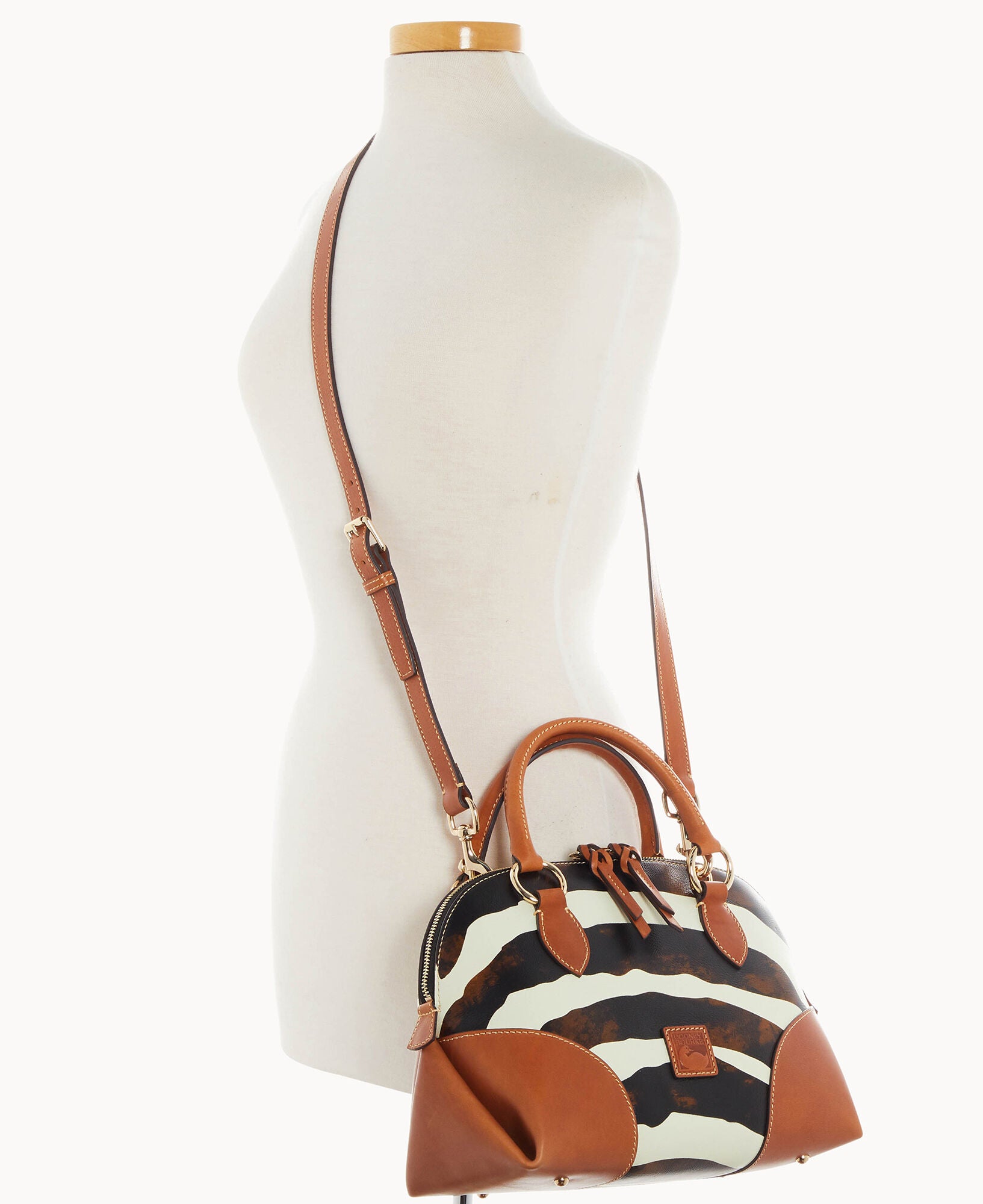 Zebra Leather Domed Satchel – ILoveDooney