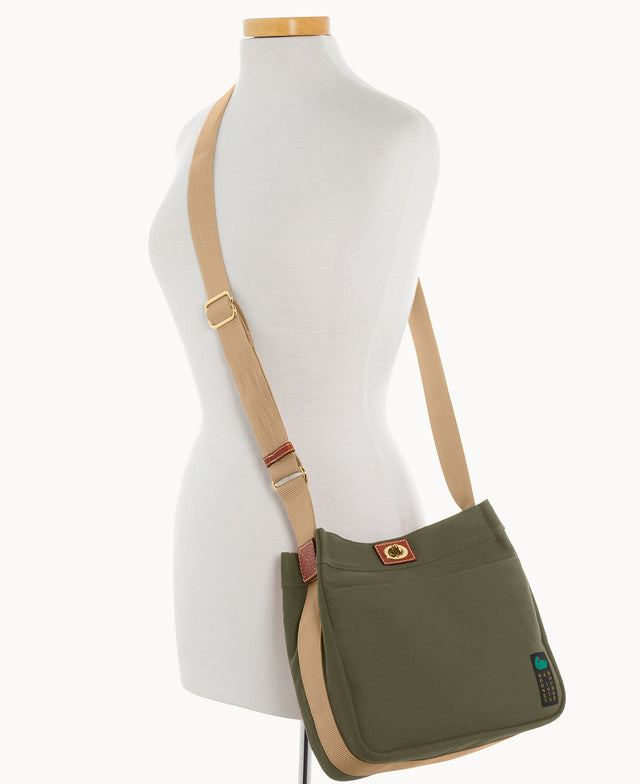 canvas crossbody travel bag Dooney & Bourke Women's Canvas Fabric Crossbody 28 Bag in Forest