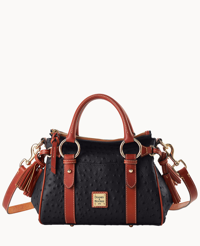 Ostrich Satchel With Pocket
