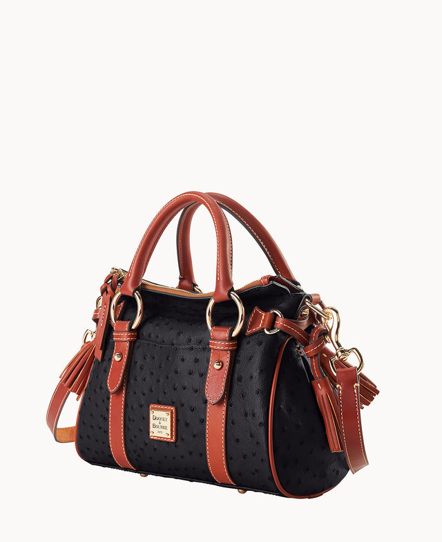 Ostrich Satchel With Pocket