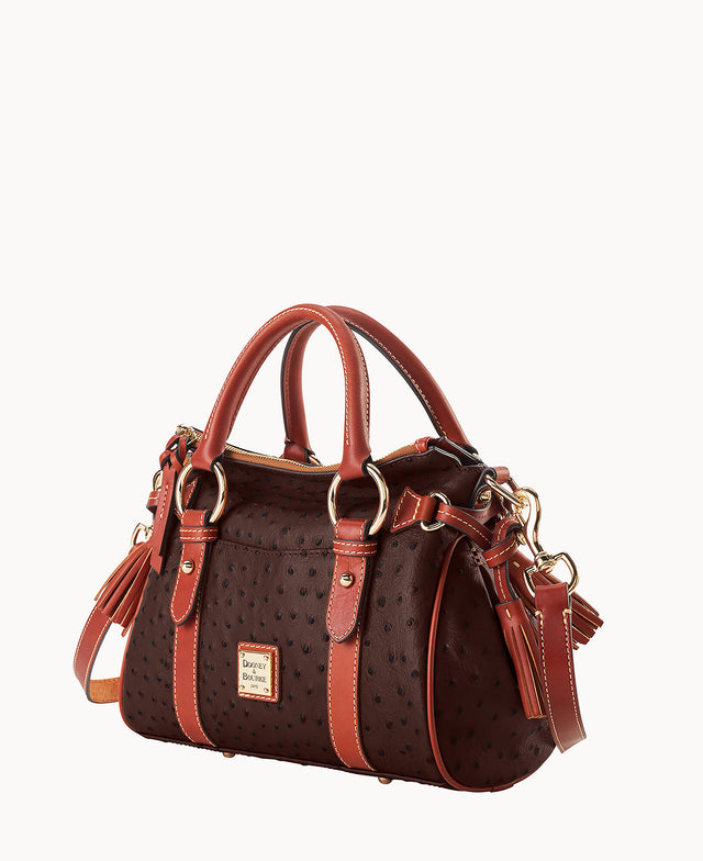Ostrich Satchel With Pocket