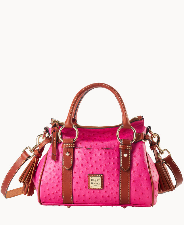 Ostrich Satchel With Pocket