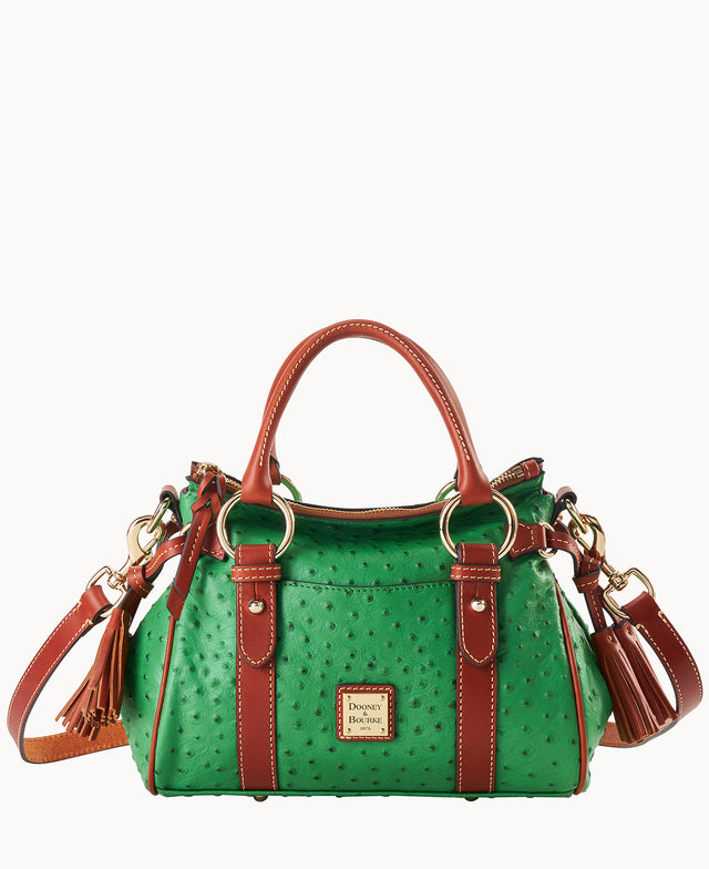 Ostrich Satchel With Pocket