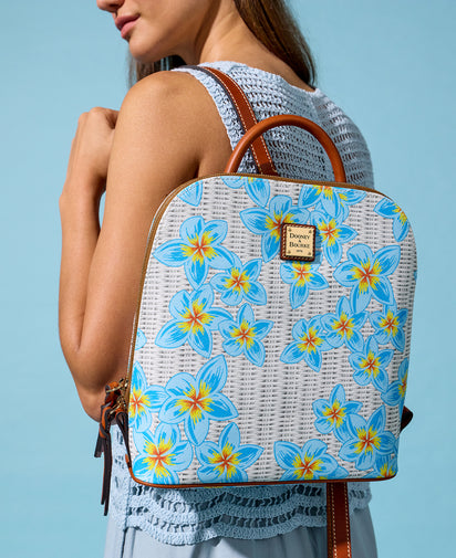 Plumeria Zip Pod Backpack – ILoveDooney display picture 1