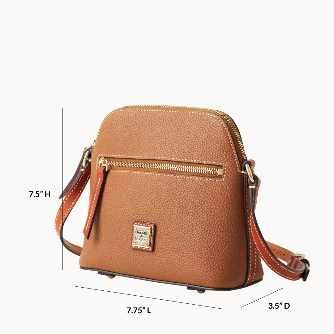 Pebble Grain Zip Domed Crossbody – ILoveDooney