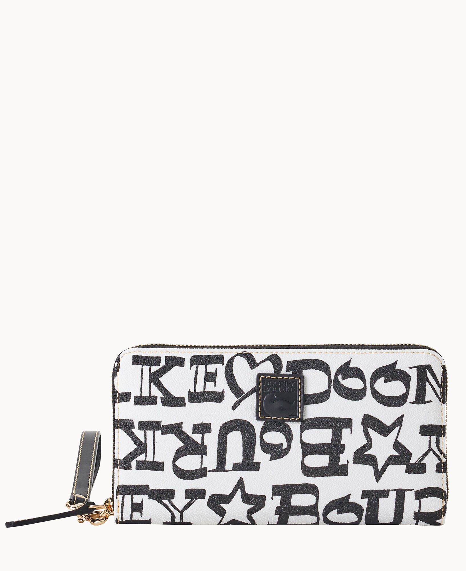 Doodle II Coated Cotton Large Zip Around Wristlet – ILoveDooney
