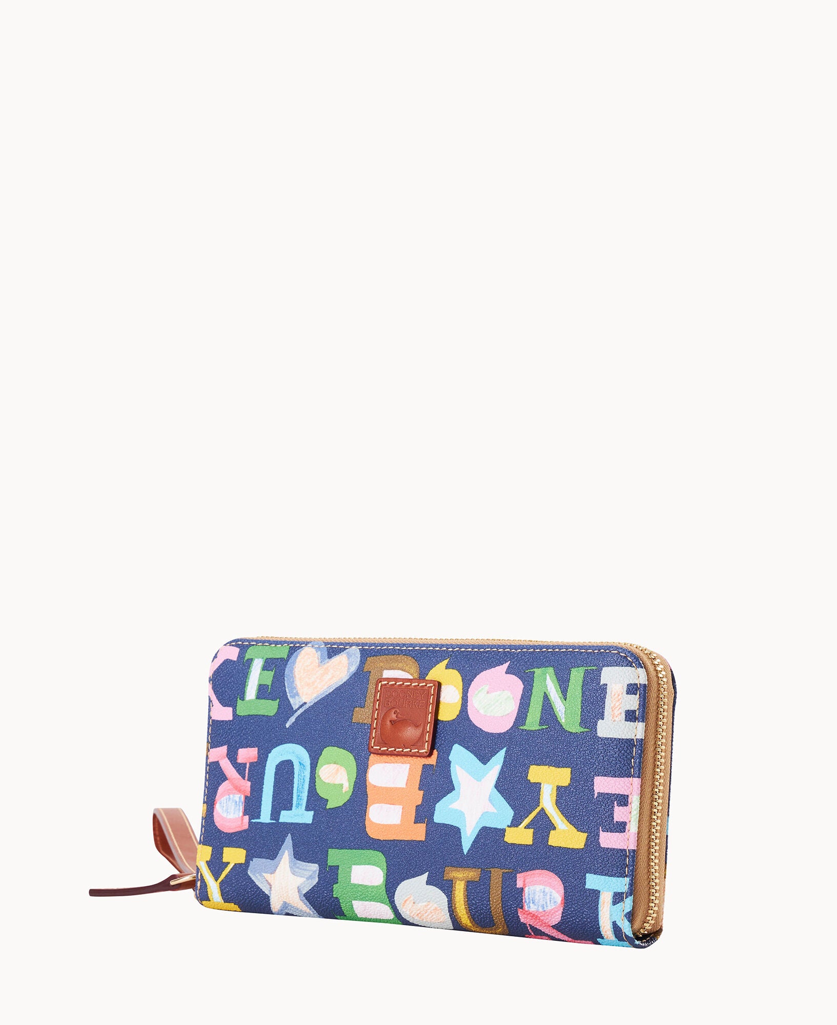 Doodle II Coated Cotton Large Zip Around Wristlet – ILoveDooney