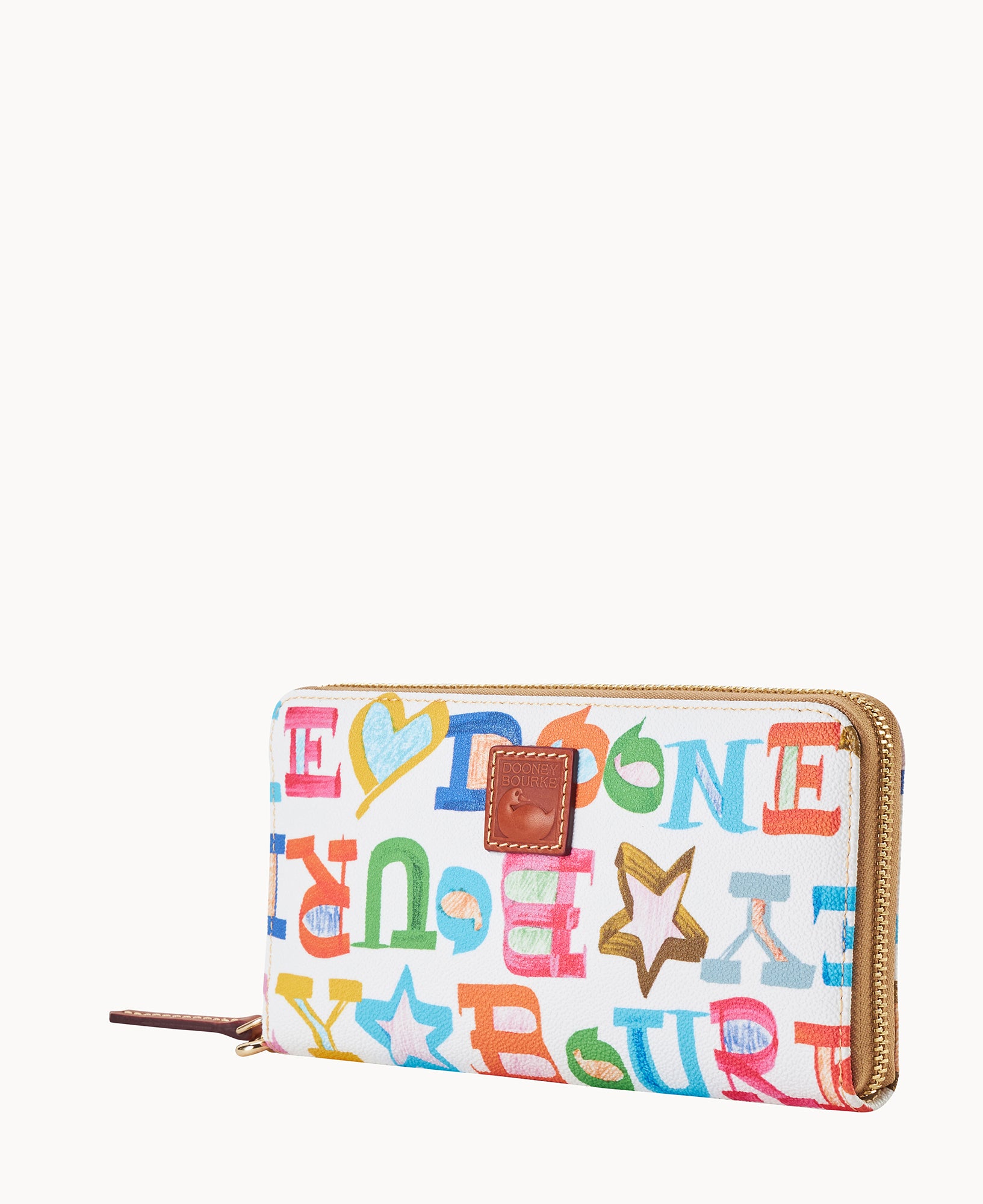 Doodle II Coated Cotton Large Zip Around Wristlet – ILoveDooney