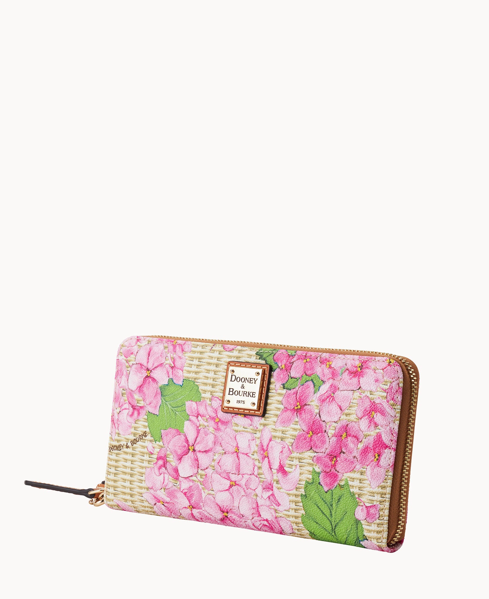 Hydrangea Basketweave Large Zip Around Wristlet – ILoveDooney