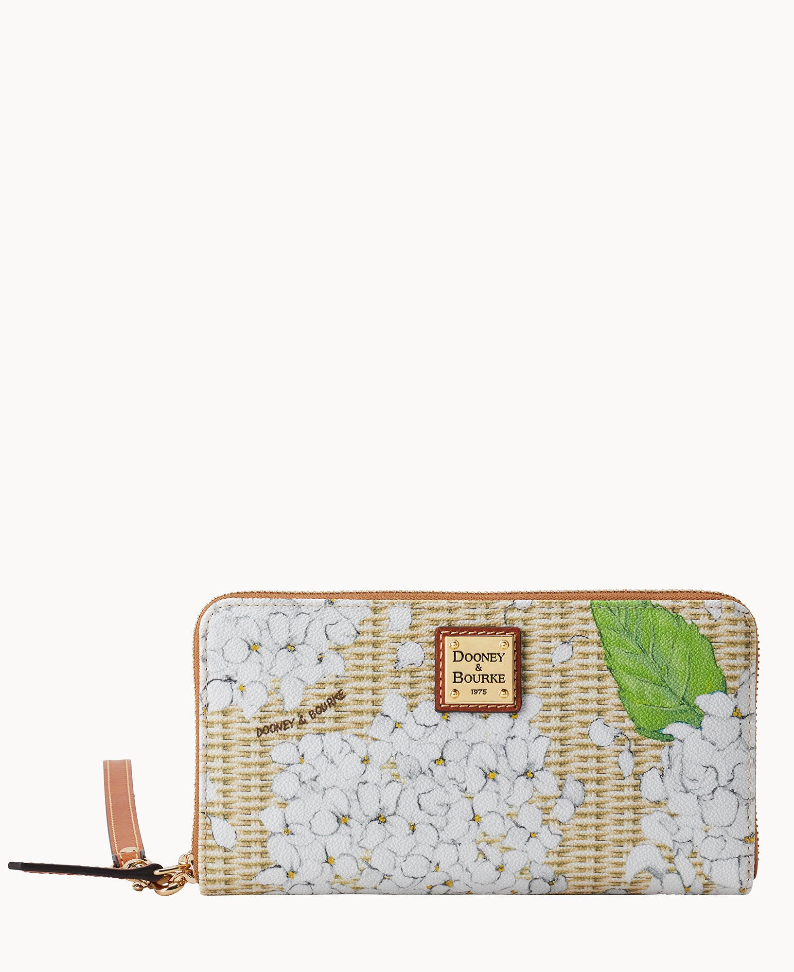 Hydrangea Basketweave Large Zip Around Wristlet – ILoveDooney