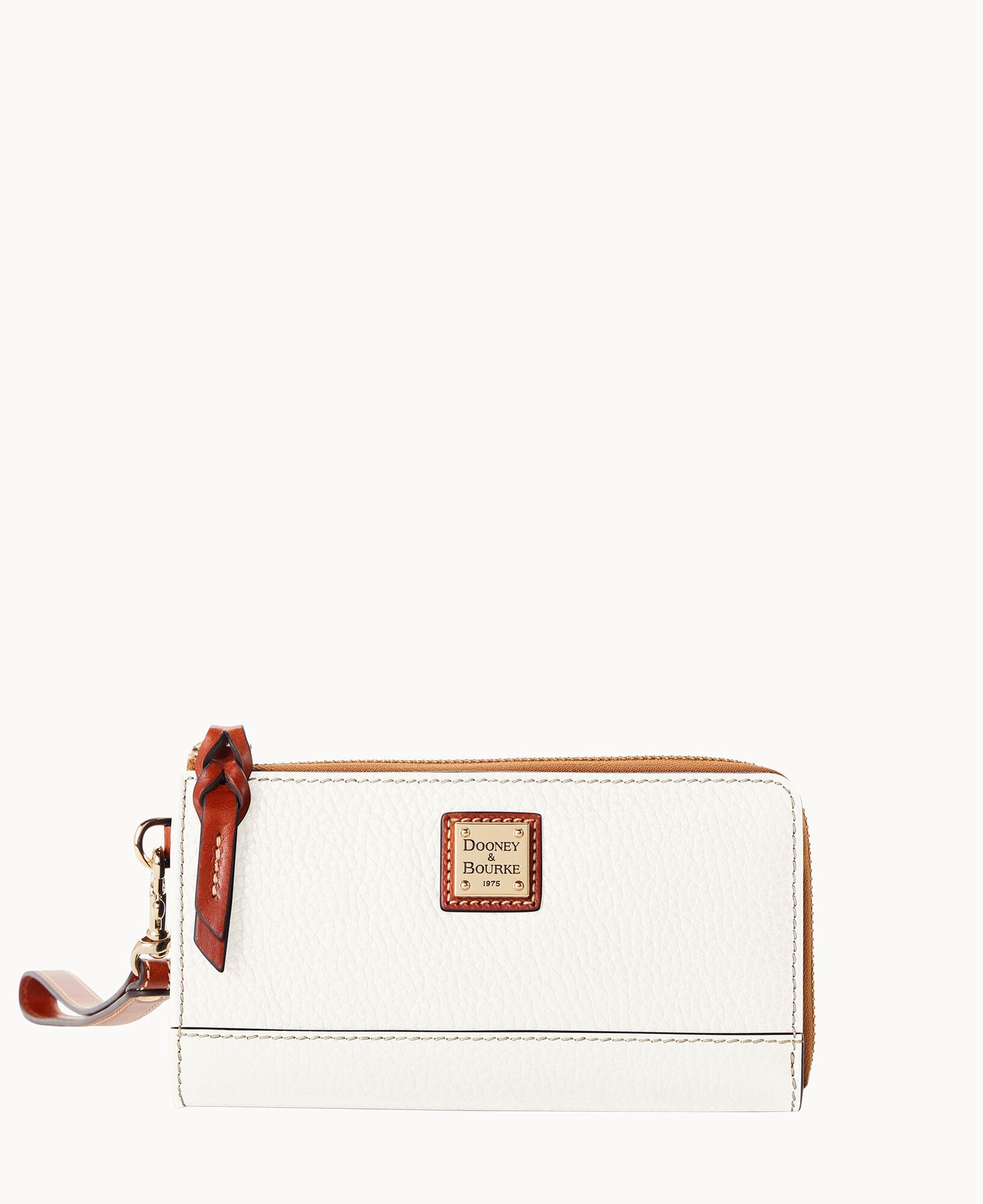 Pebble Grain Folded Zip Wristlet