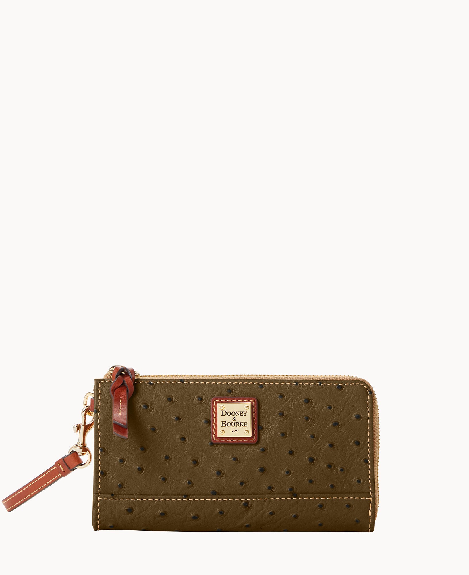 Ostrich Folded Zip Wristlet – ILoveDooney