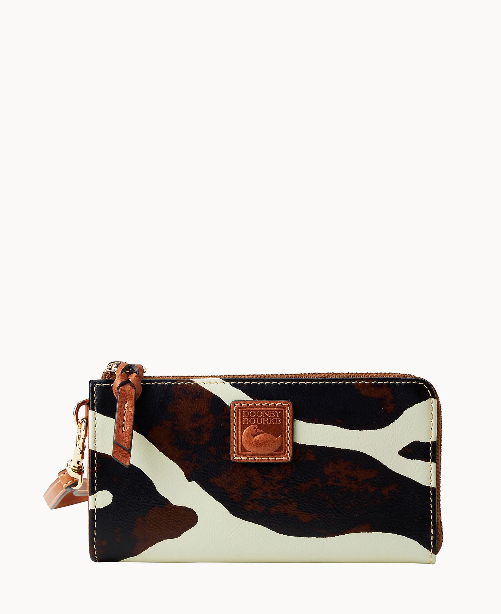 Zebra Leather Folded Zip Wristlet – ILoveDooney